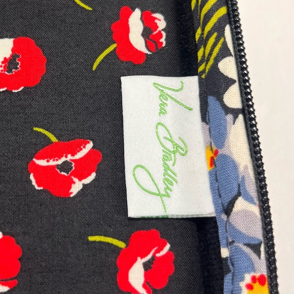 Vera Bradley Floral Laptop Bag - Black, Red, Yellow - Picture 6 of 10